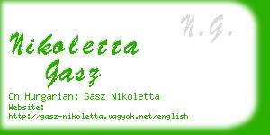 nikoletta gasz business card